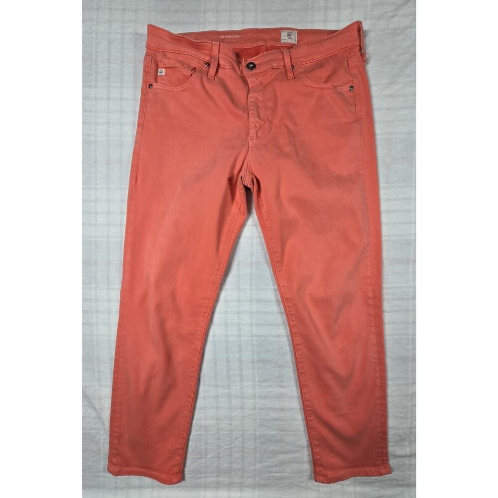 Adriano Goldschmied AG Jeans Women The Prima Crop Cigarette Pants Orange 30R